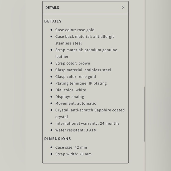 Rose Gold and brown automatic watch
Box included - Picture 9 of 10